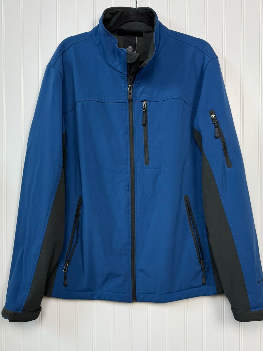 Free Country Men’s Softshell Fleece Lined Jacket Blue Large
